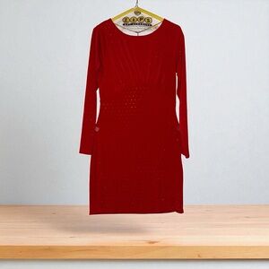Michael Kors Red Long Sleeve Dress